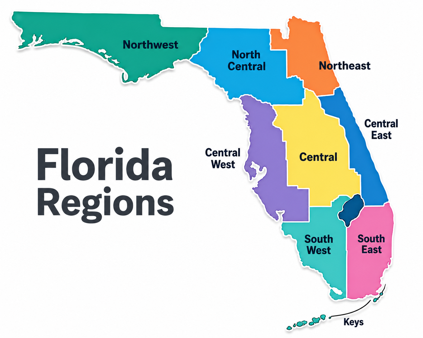 Florida regions map